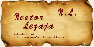 Nestor Ležaja vizit kartica